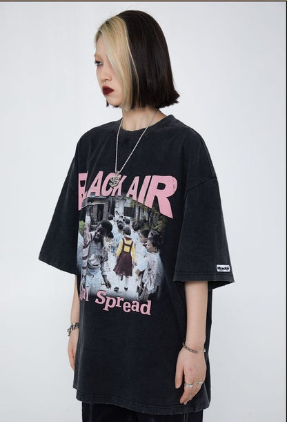 見逃し厳禁   ストリート系 プリントTシャツ ＜F-2893＞