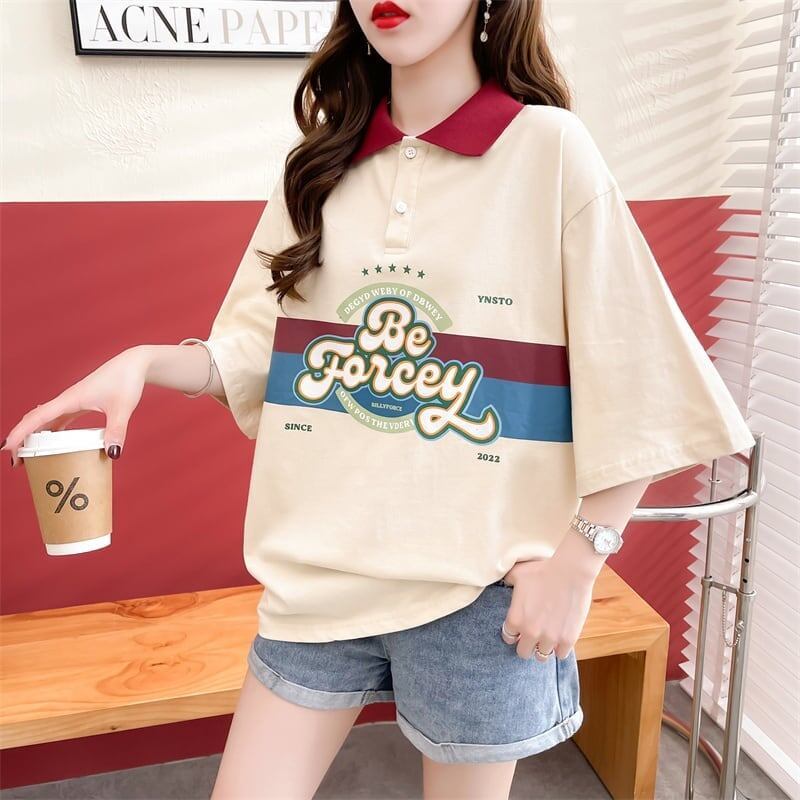 スタイルアップ   POLOネック ゆったり半袖 ＜F-3048＞