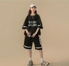 大好評 ファッション カジュアル ルーズ半袖ＴシャツⅹパンツセットF-6539