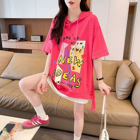 デザイン性抜群 偽二枚 ファッション 半袖 Tシャツ F-13333