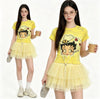 一枚で視線を奪う プリント カジュアル Tシャツ F-13459
