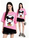 売れ筋 体型カバー プリント Tシャツ F-13447