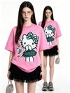 早い者勝ち 体型カバー プリント Tシャツ F-13448