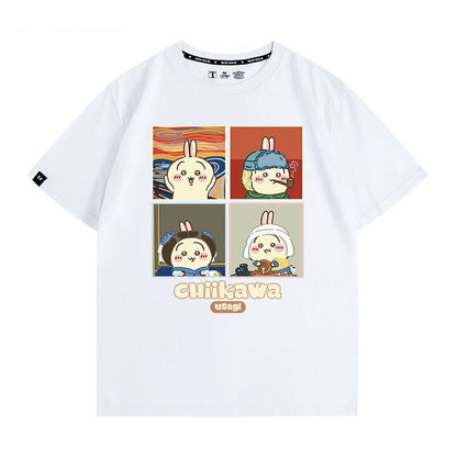 【半額！期間限定！！】ベストセラーアイテム！ カジュアルプリント全5色 早い者勝ち 半袖Tシャツ 男女兼用F-9124