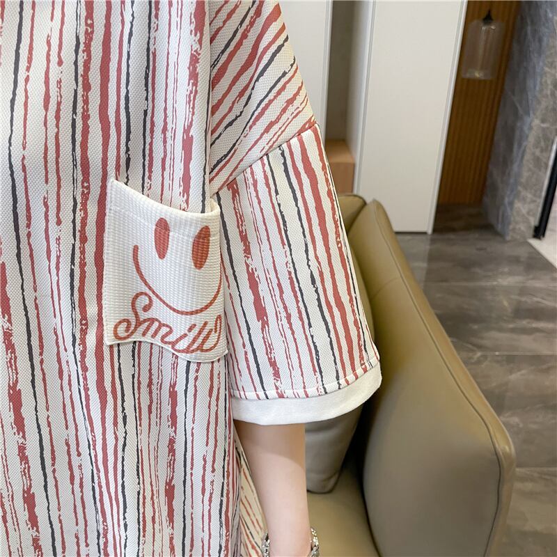絶対流行 プリント カジュアル ゆったりトップス 半袖Tシャツ 全2色＜F-8314＞