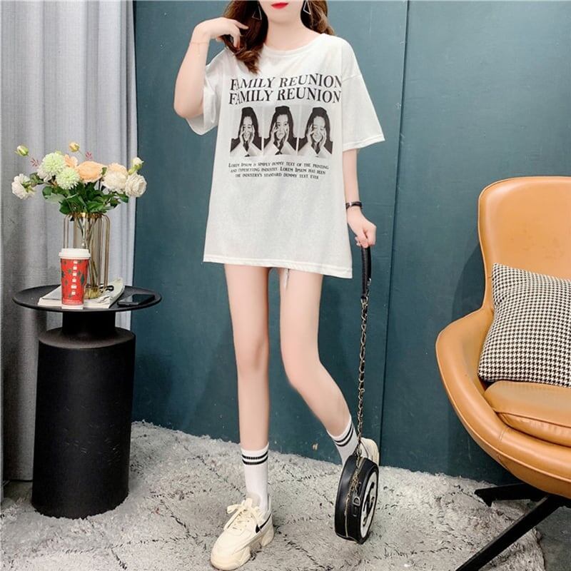 デザイン感   チャーミング Tシャツ カットソー＜F-3517＞