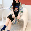 フライドストリート半袖トレンディな韓国風ラウンドネックTシャツ<F-2868>
