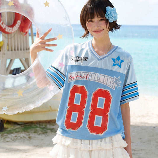 通気性抜群 スポーツ 冷感快適 体型カバー Vネック Tシャツ F-13499