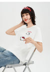 通気性高い クルーネック 前後プリント 半袖 Tシャツ F-13507
