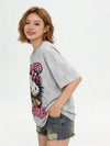 オーバーサイズ カジュアル プリント Tシャツ F-13543