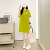 ゆったり感アップ   オシャレ度満点 カットソー ワンピース＜F-3219＞