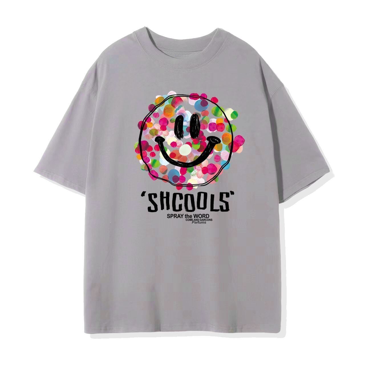 話題沸騰中 スマイリー カジュアル 半袖 Tシャツ <F-8651>