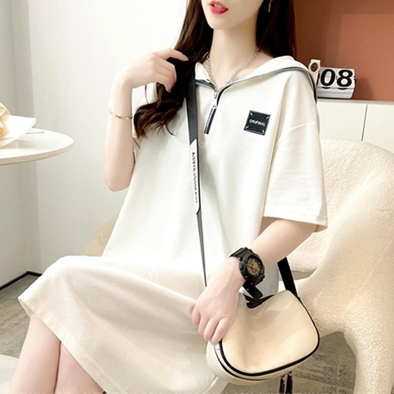 ゆったり感アップ   オシャレ度満点 カットソー ワンピース＜F-3219＞
