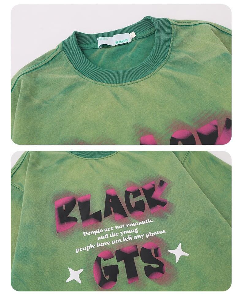 見逃し厳禁   ストリート系 アルファベット プリントTシャツ ＜F-2921＞