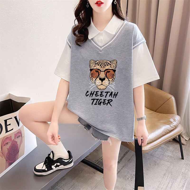 話題沸騰中 レイヤード風 オシャレ度満点 6色選択可 Tシャツ カットソー＜F-8362＞