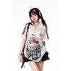 ファッション 透け感 ゆったり 半袖 Tシャツ F-13577