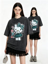早い者勝ち 体型カバー プリント Tシャツ F-13448