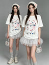 売れ筋 プリント カジュアル Tシャツ F-13458