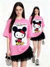 売れ筋 体型カバー プリント Tシャツ F-13447