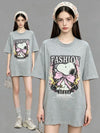 大人気アイテム プリント ゆったり Tシャツ F-13439