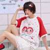 甘系 双子 ラグランスリーブ ゆったり 甘カジュアル Tシャツ F-13500