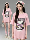 大人気アイテム プリント ゆったり Tシャツ F-13439