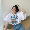 キュート プリント ファッション ゆったり 全4色 半袖 Tシャツ＜F-11521＞