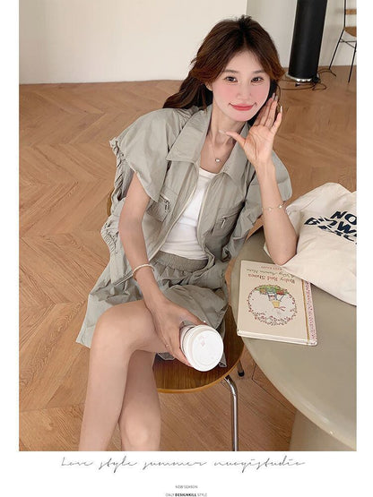 ファッション デニム 個性派 半袖Ｔシャツⅹパンツセット<F-11726>
