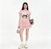 一枚で視線を奪う プリント カジュアル Tシャツ F-13459