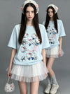 売れ筋 プリント カジュアル Tシャツ F-13458