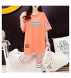 質感のいい   熊柄 オーバーサイズ Tシャツ ＜F-2878＞