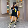 レインボースマイリーファッションオールマッチルーズ半袖Tシャツ<F-2860>
