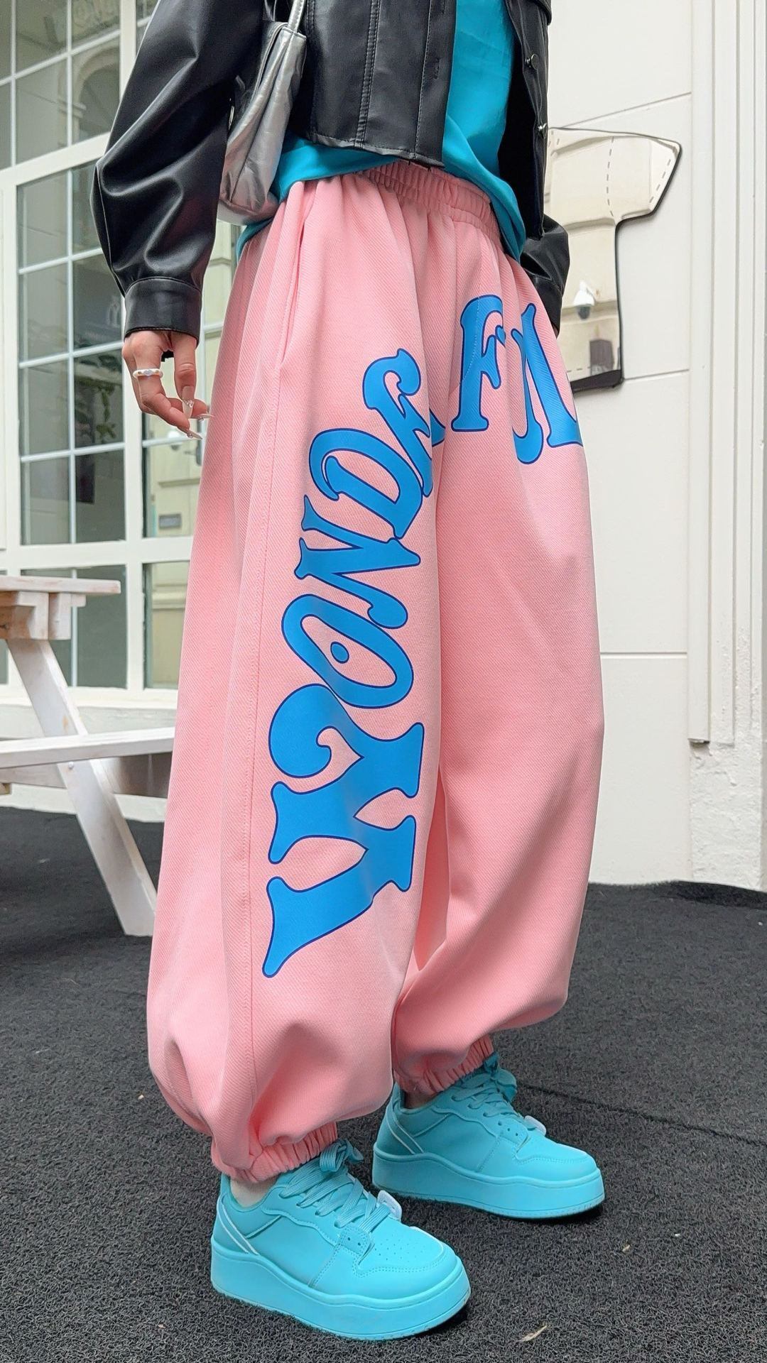 デザイン オシャレ 切り替え 4色 スウェット パンツ F-12210