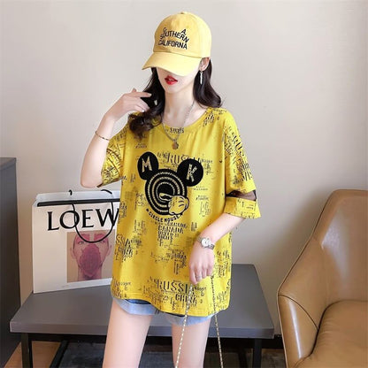 デザインセンス重工業ホットダイヤモンドパーソナライズされた漫画半袖Tシャツ、夏の新しいスタイル<F-2924>