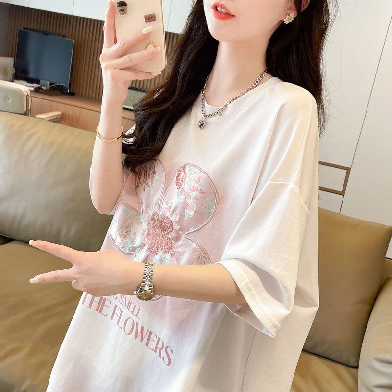 超人気 切り替え カジュアル プリント全3色 半袖Tシャツ カットソー ＜F-8609＞