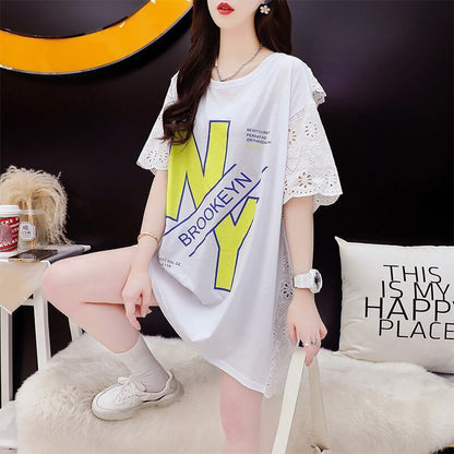デザイン感   合わせやすい Tシャツ カットソー＜F-3095＞