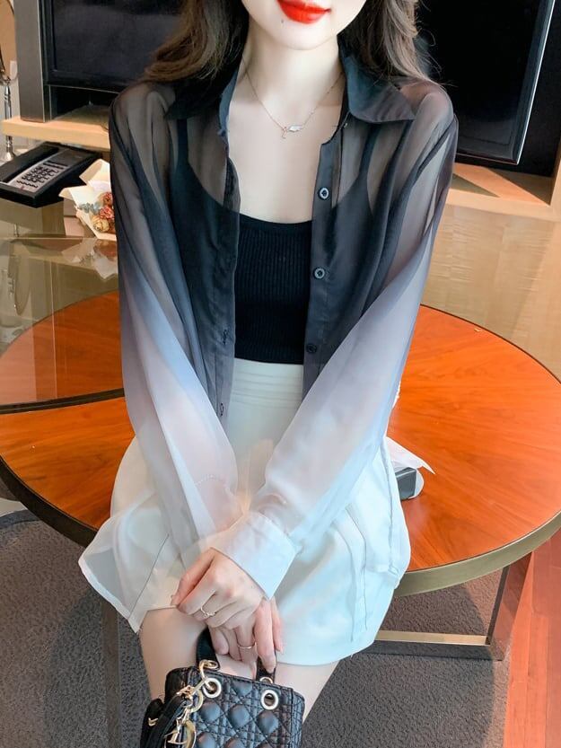 美人度アップ   オシャレ度満点 日焼け対策 シャツ ブルゾン＜F-8048＞