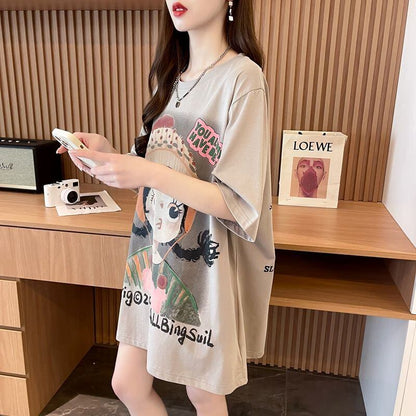 新作 特別デザイン アバンギャルド プリント全3色 半袖Tシャツ カットソー ＜F-8605＞