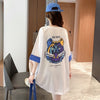 韓国系   ラウンドネック Tシャツ 三色 ゆったり半袖＜F-3011＞