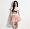 一枚で視線を奪う プリント カジュアル Tシャツ F-13459