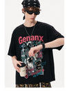 男女兼用 大人気 プリント 半袖 Tシャツ F-13577