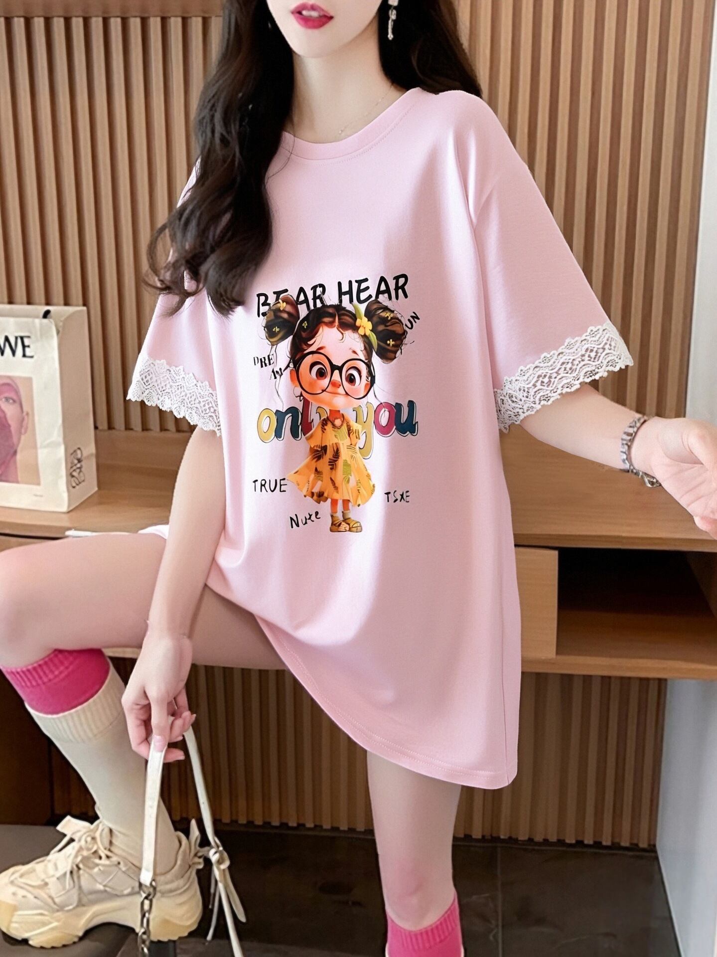 美人度アップ カジュアル 好感度UP 全4色 半袖 Tシャツ ＜F-11118＞