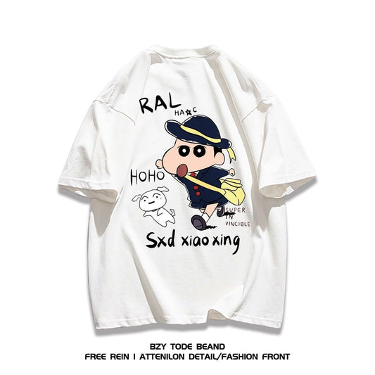 男女兼用 プリント 快適 半袖 Tシャツ F-13267