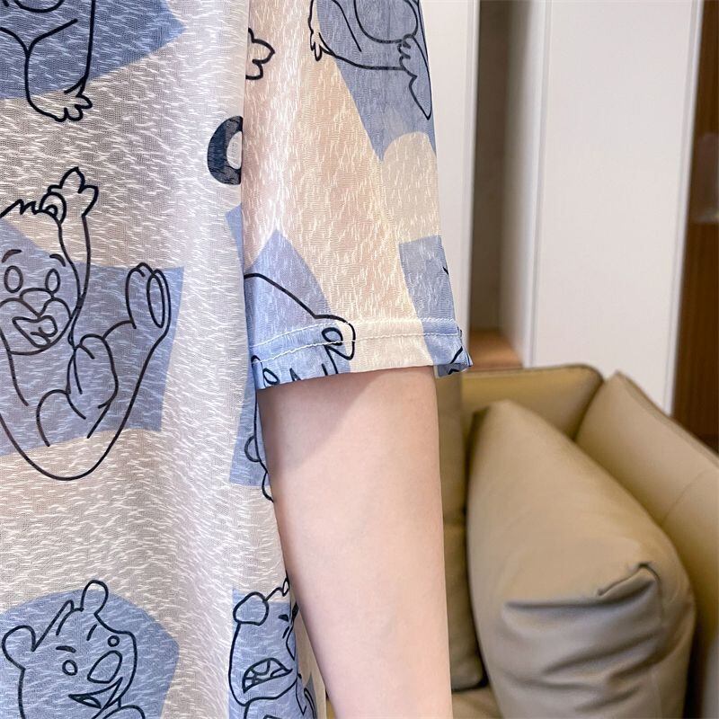 【半額！期間限定！！】絶対流行 キュート カジュアル プリント 日焼け止め 半袖Tシャツ＜F-8576＞
