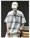 一枚で視線を奪う ボーダー 半袖 カジュアル Tシャツ F-50062