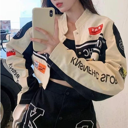 気質のルーズスタイルトレンディな取り外し可能な新しい多用途ショートジャケット<F-5092>