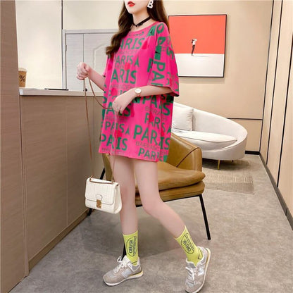個性的なデザイン   お値段以上 カットソー ワンピース＜F-3302＞