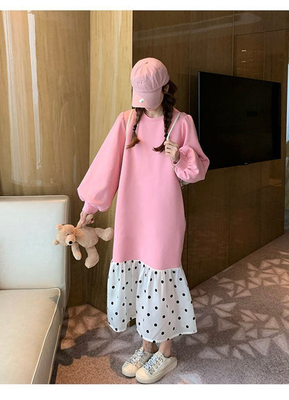 【半額！期間限定！！】超人気 オシャレ 都市ファッショ デザイン ファッション感満々 切り替え ワンピースF-9700