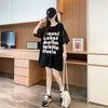 ファッション 切り替え 個性派 プリント 3色選択 半袖Tシャツ＜F-8548＞
