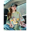 絶対流行 特別デザイン アバンギャルド プリント 半袖Tシャツ＜F-8598＞